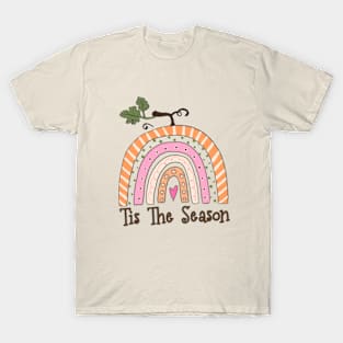 Tis The Season Fall Rainbow Pumpkin T-Shirt